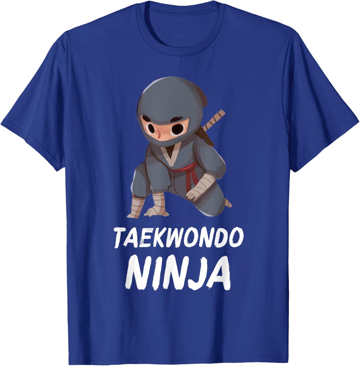 Taekwondo Ninja Boy Funny Martial Arts Sports T-Shirt - T-Shirt | Royal