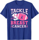 Tackle Breast Cancer Pink Ribbon Football T-Shirt - T-Shirt | Royal