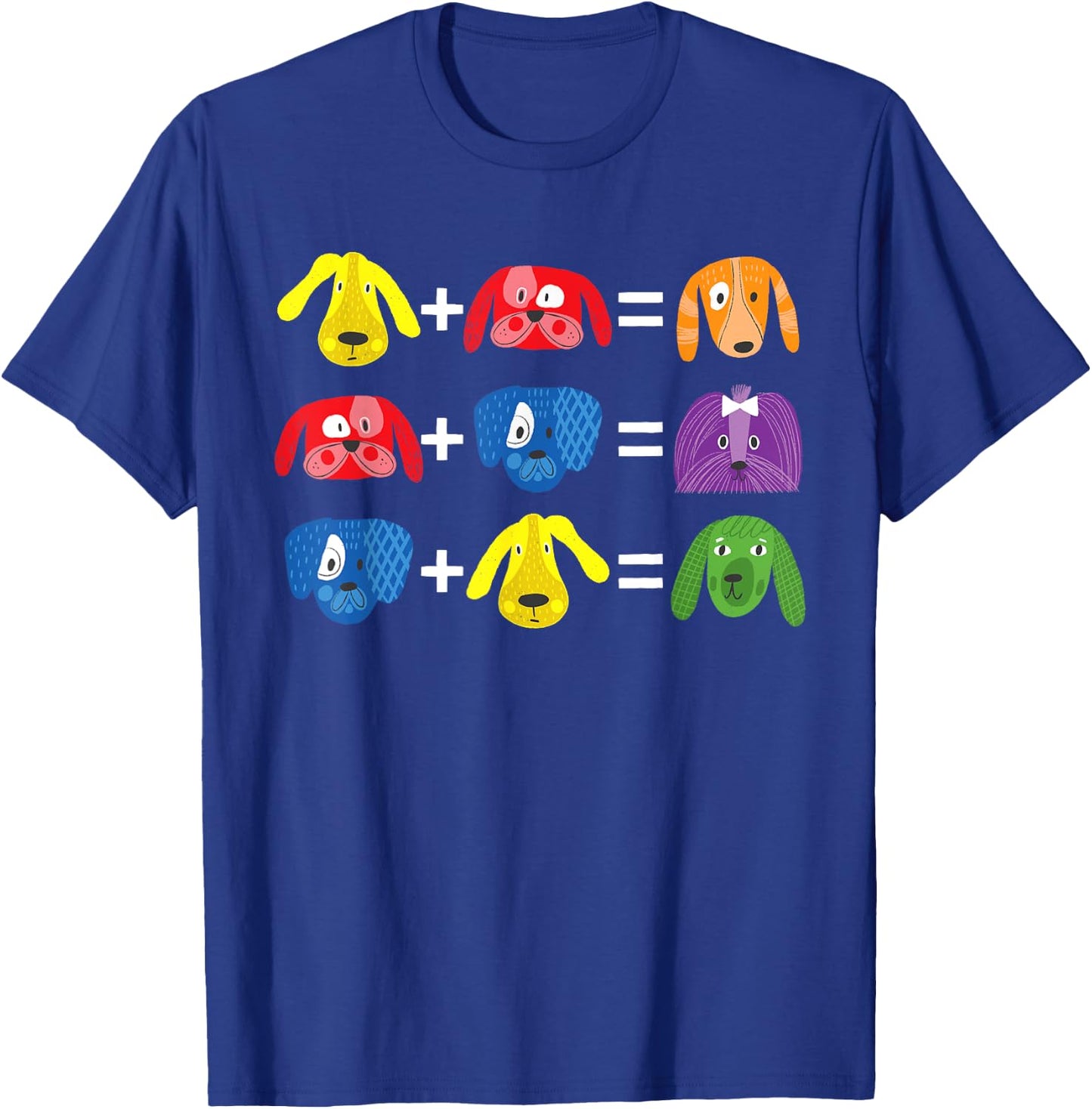 Dog Themed Artist Color Theory Educational Art Teacher T-Shirt - T-Shirt | Royal