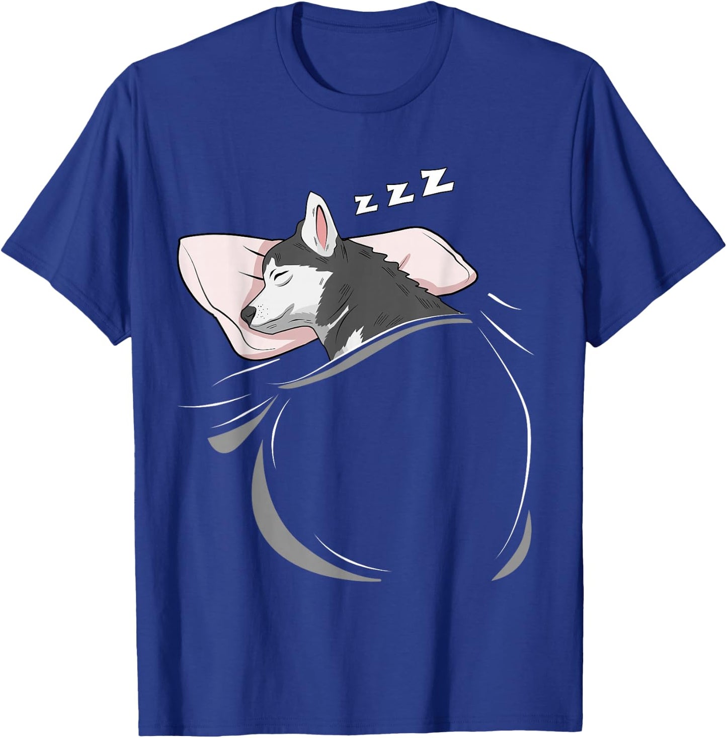 Husky Sleeping Animal Pajamas Nap PJs Outfit Gift Husky T-Shirt - T-Shirt | Royal