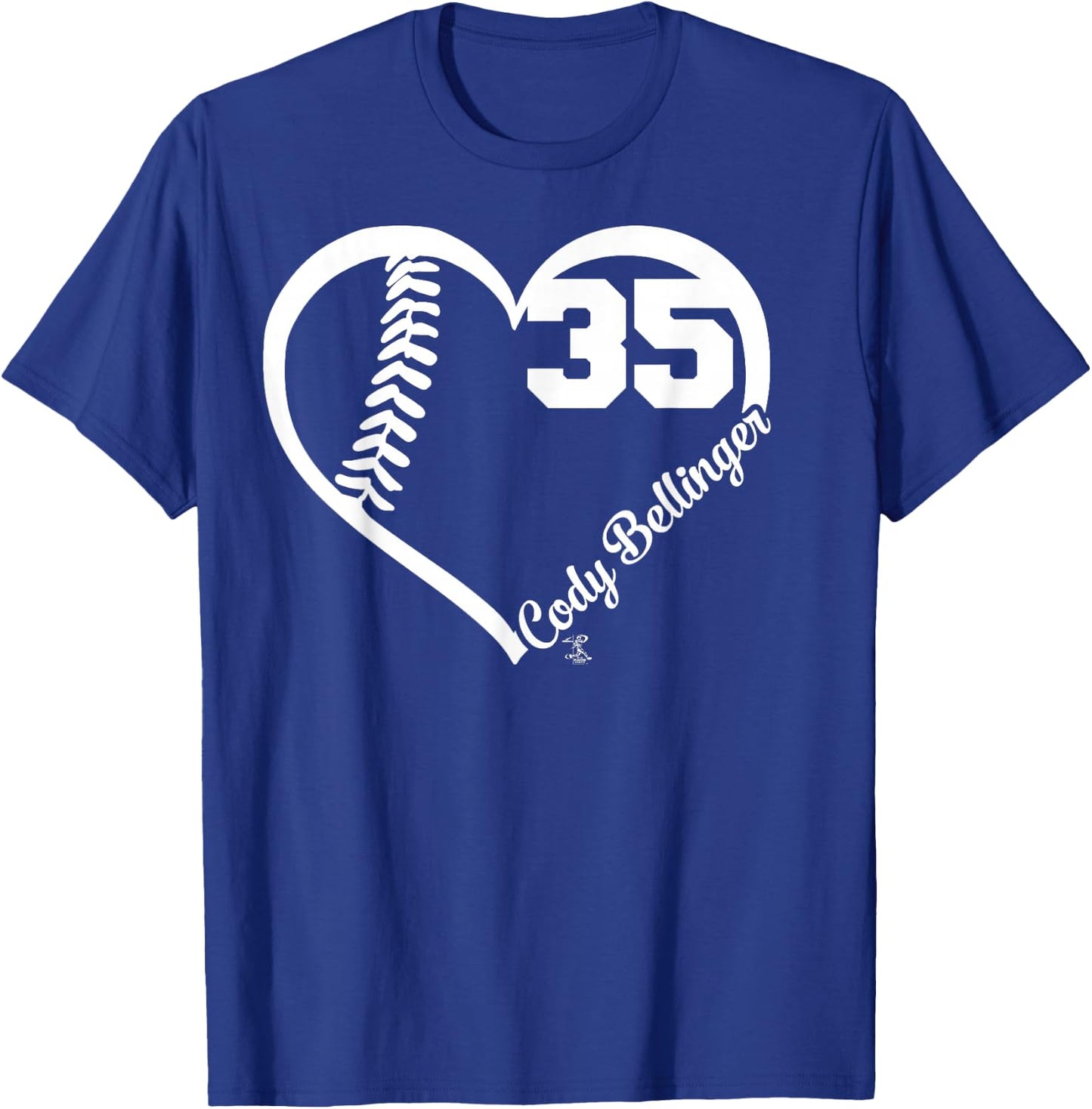 Cody Bellinger Heart Number - Apparel T-Shirt - T-Shirt | Royal