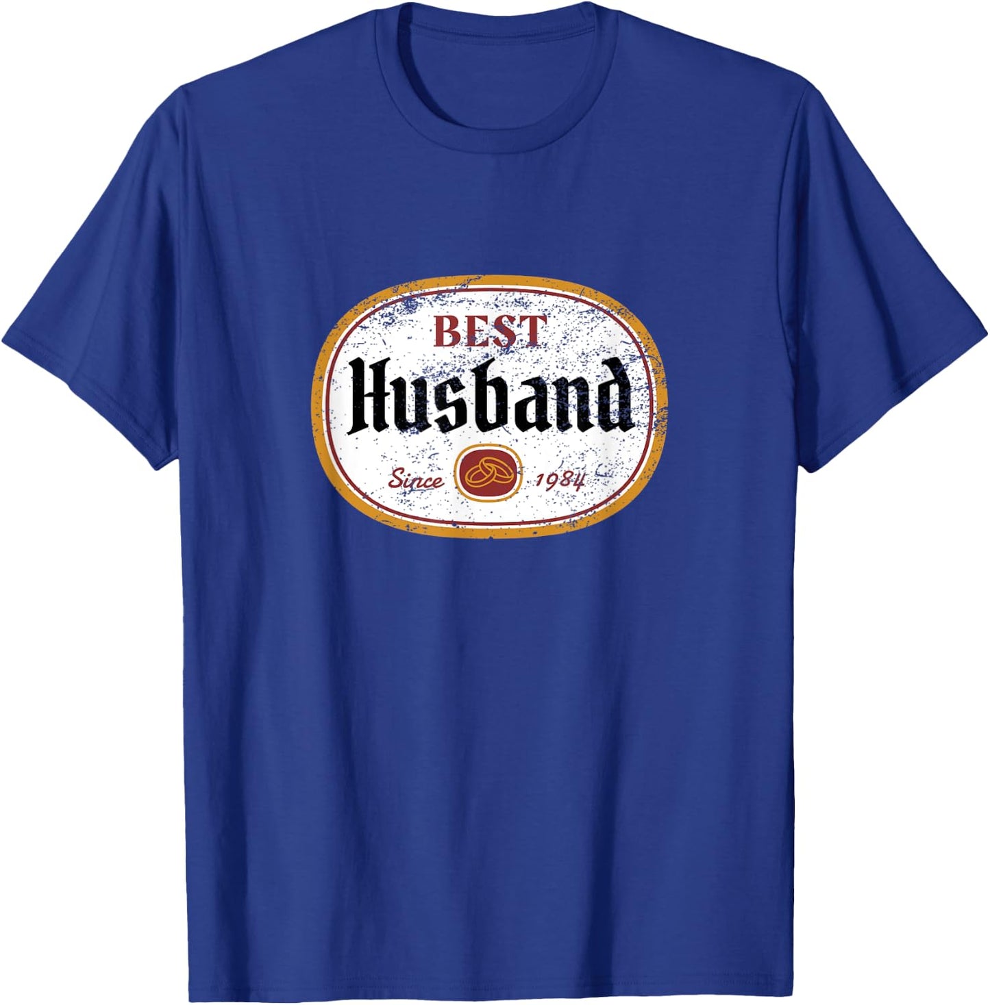Wedding Anniversary Best Husband Since 1984 T-Shirt - T-Shirt | Royal