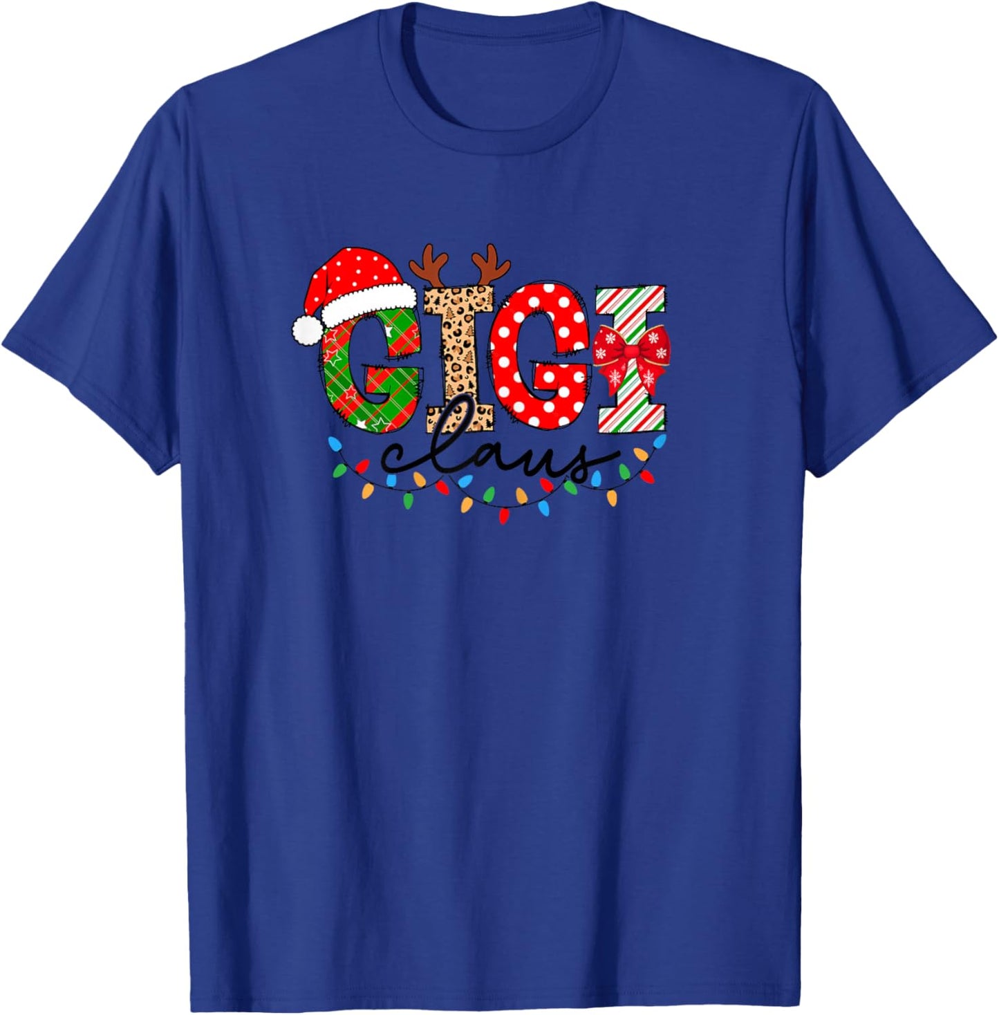 Gigi Claus Merry Christmas For Gigi Xmas Vibes Costume T-Shirt - T-Shirt | Royal