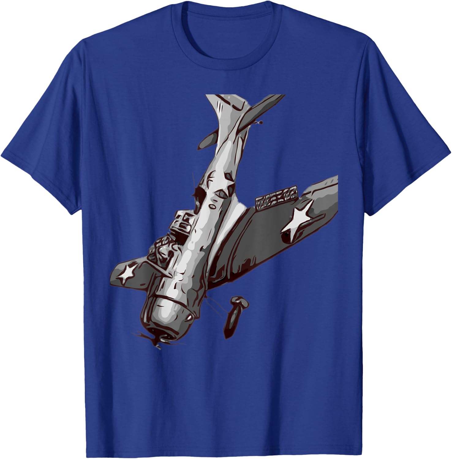 WW2 American Dive Bomber Warbird Plane Aircraft T-Shirt - T-Shirt | Royal