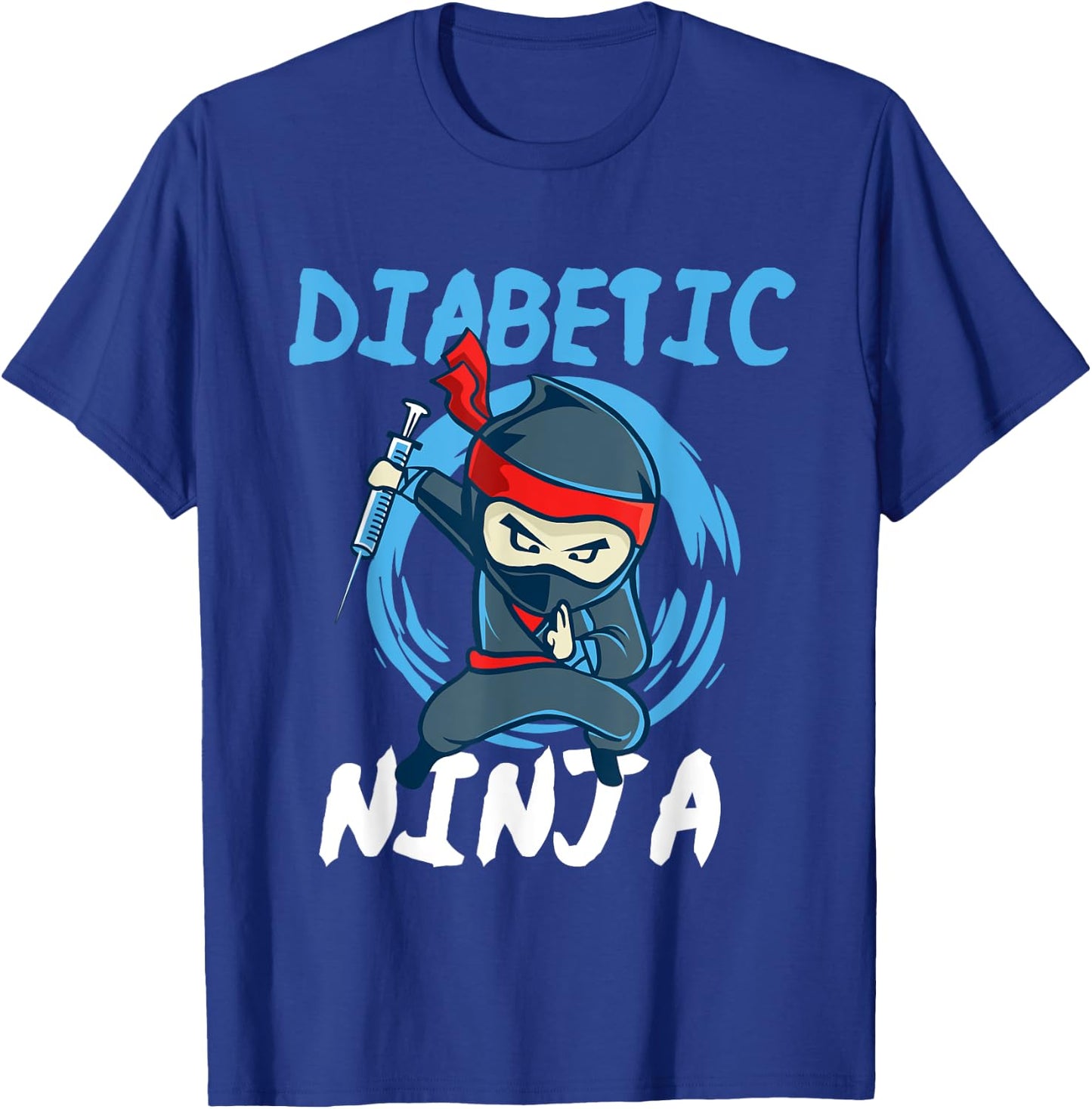 Diabetic Ninja - T1D Blood Sugar Diabetes Awareness T-Shirt - T-Shirt | Royal
