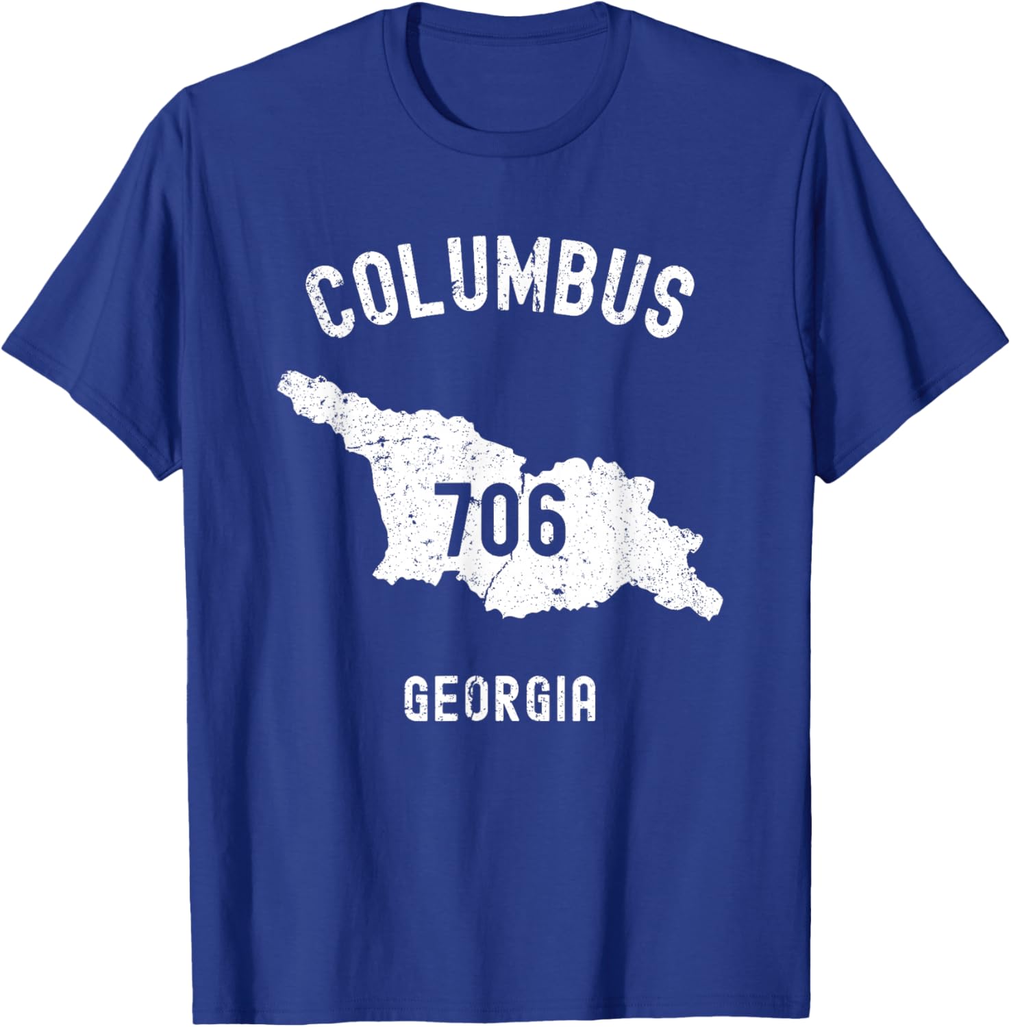 Columbus Georgia GA 706 Vintage Athletic Style T-Shirt - T-Shirt | Royal