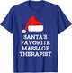 Santa's Favorite Massage Therapist Christmas Hat Therapy T-Shirt - T-Shirt | Royal