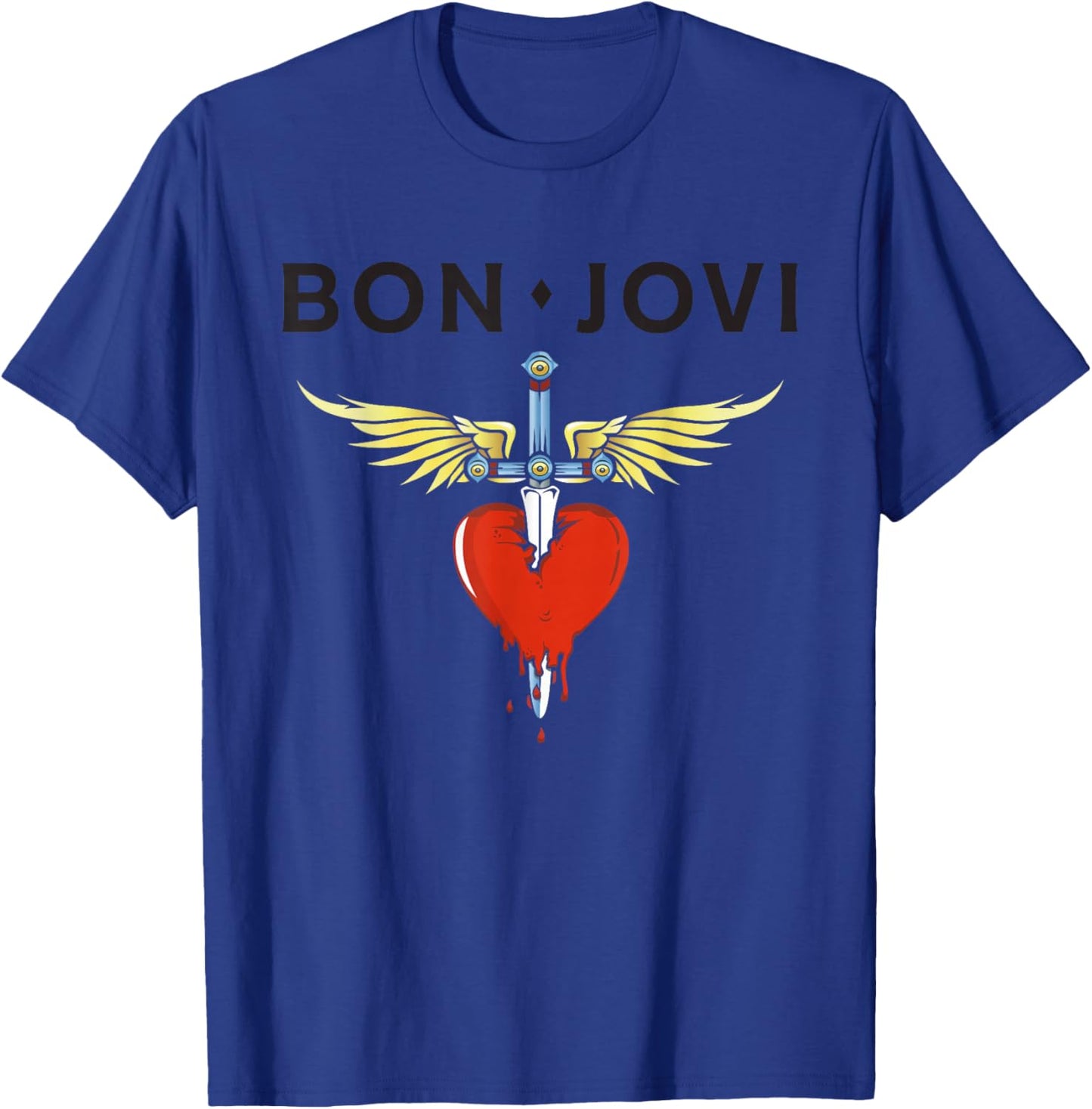 Official Bon Jovi Heart Dagger T-Shirt - T-Shirt | Royal