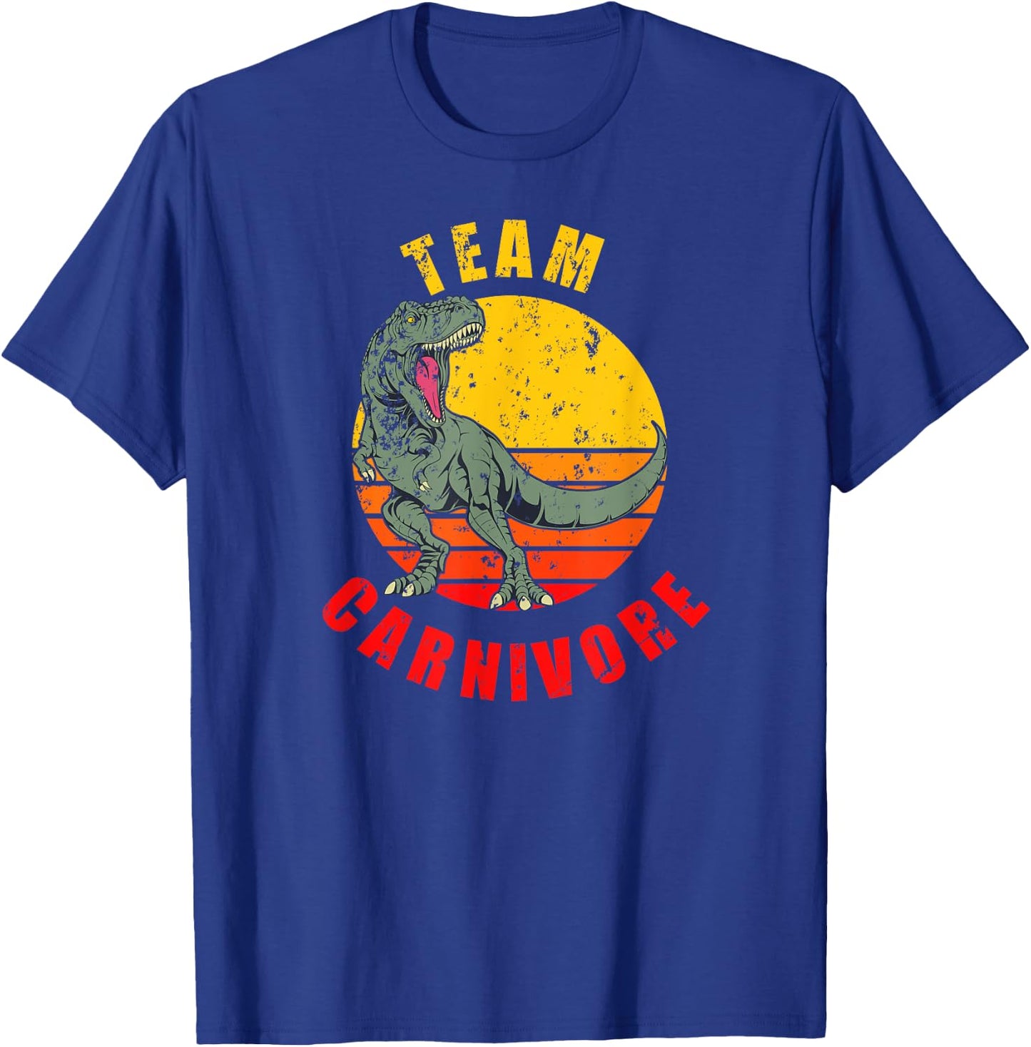 Team Carnivore Funny Dinosaur Meat BBQ Grilling Smoke T-Shirt - T-Shirt | Royal