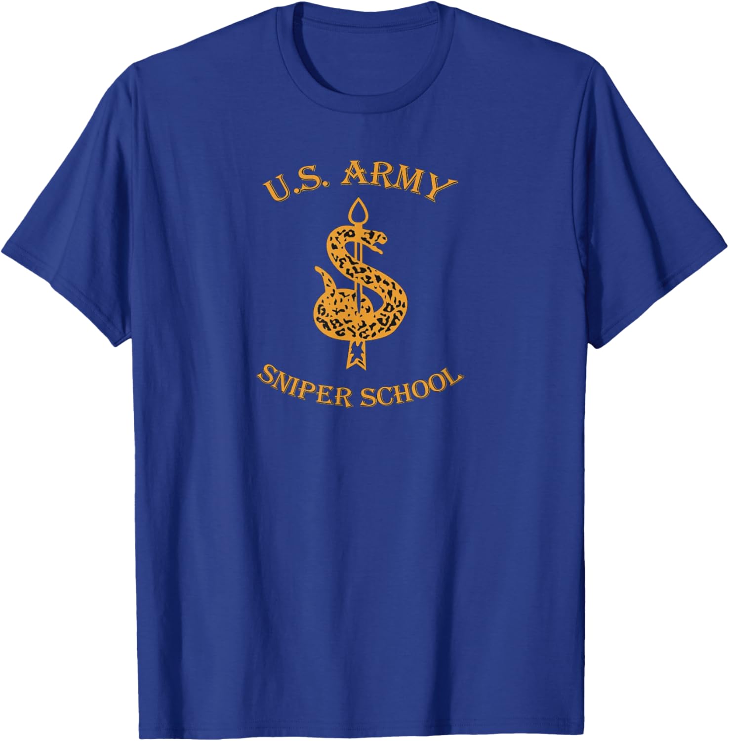 Army Sniper School Marksmanship Long-range Precision T-Shirt - T-Shirt | Royal
