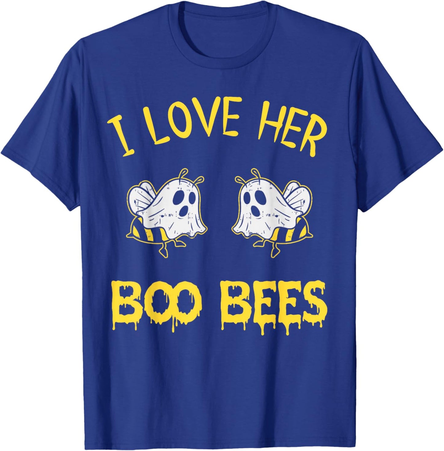 I Love Her Boo Bees Couples Halloween Adult Costume His Men T-Shirt - T-Shirt | Royal