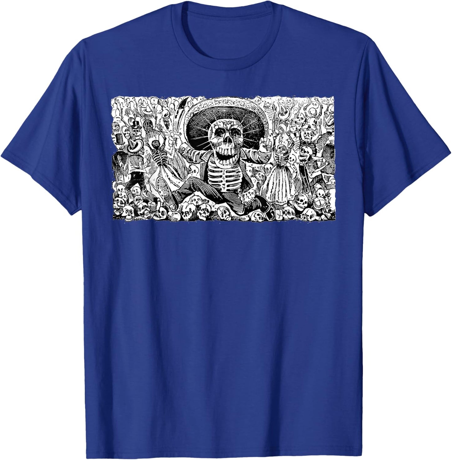 Vintage Mexico Day Of The Dead - Dia De Los Muertos T-Shirt - T-Shirt | Royal