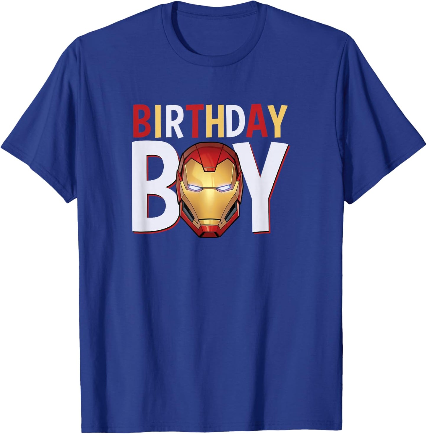 Marvel Avengers Iron Man Birthday Boy Small T-Shirt - T-Shirt | Royal