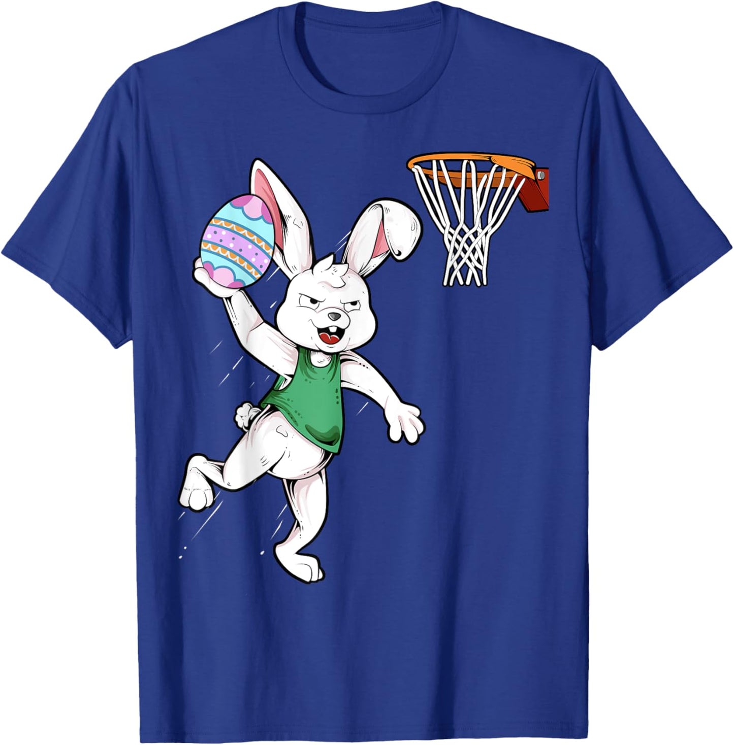 Happy Easter Shirt Kids Boys Bunny Dunk Basketball Easter T-Shirt - T-Shirt | Royal