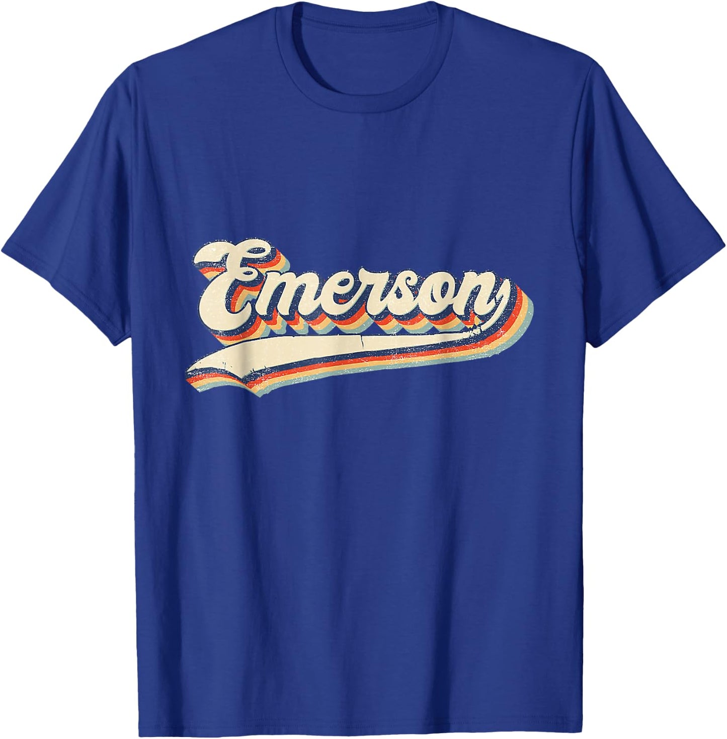 Emerson Sports Name Vintage Retro Women Boy Girl T-Shirt - T-Shirt | Royal