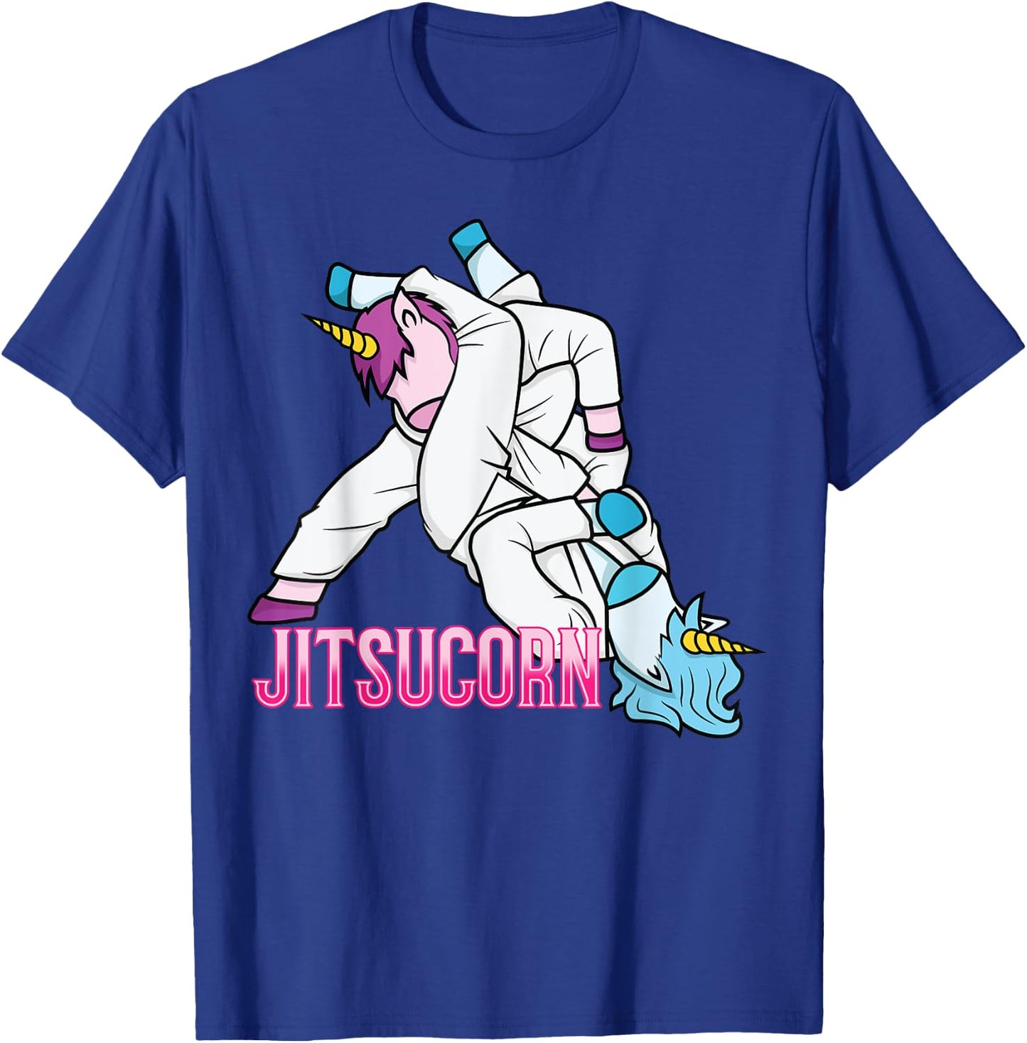 Jitsucorn Unicorn Funny Jiu Jitsu Combat BJJ MMA Girl Gift T-Shirt - T-Shirt | Royal