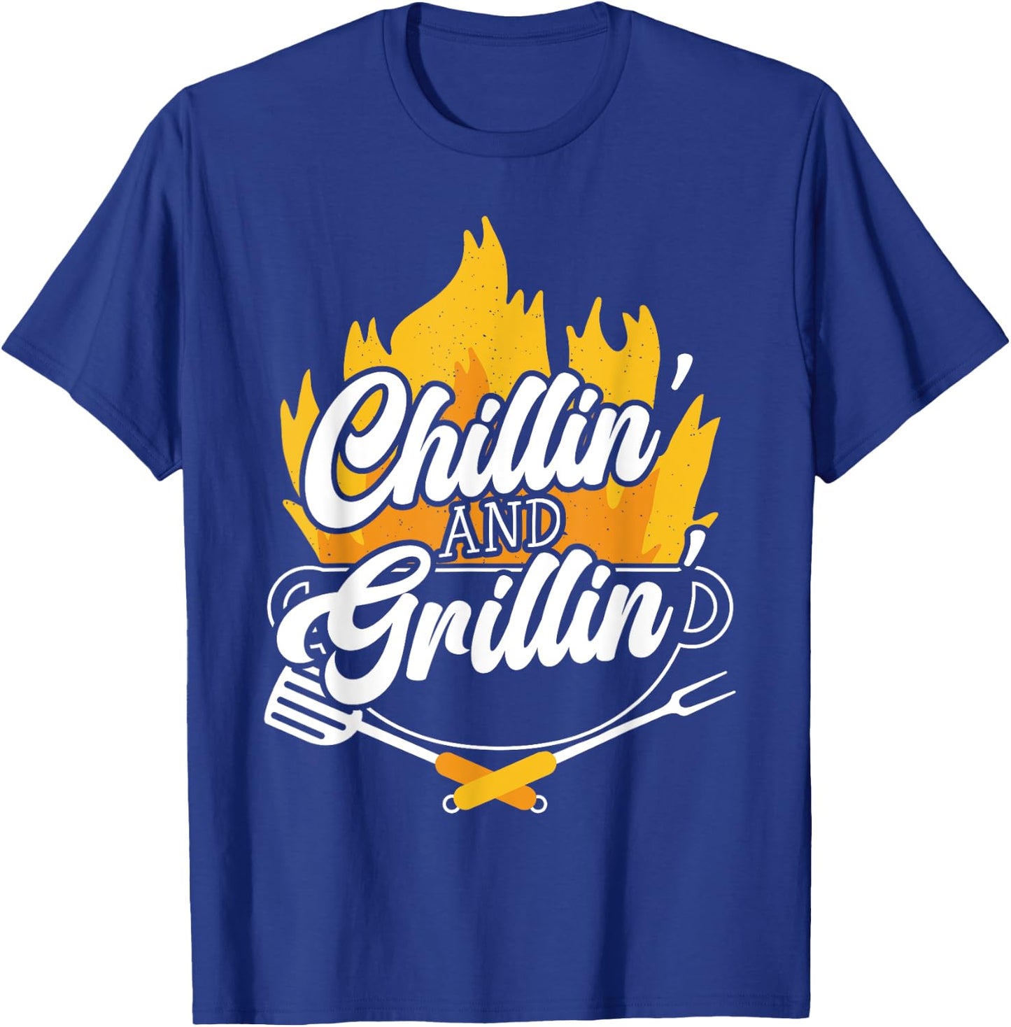 Chillin' And Grillin' BBQ Grillmaster Barbecue T-Shirt - T-Shirt | Royal