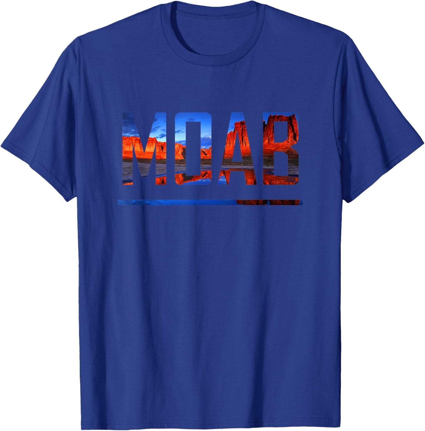 Moab, Utah Scenic Desert Adventure T-Shirt - T-Shirt | Royal