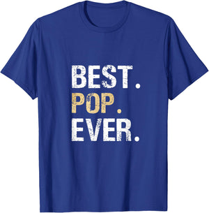 Gift from Granddaughter Grandson Grandkids Best Pop Ever T-Shirt - T-Shirt | Royal