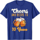Cheers And Beers 10 Years Anniversary Birthday T-Shirt - T-Shirt | Royal