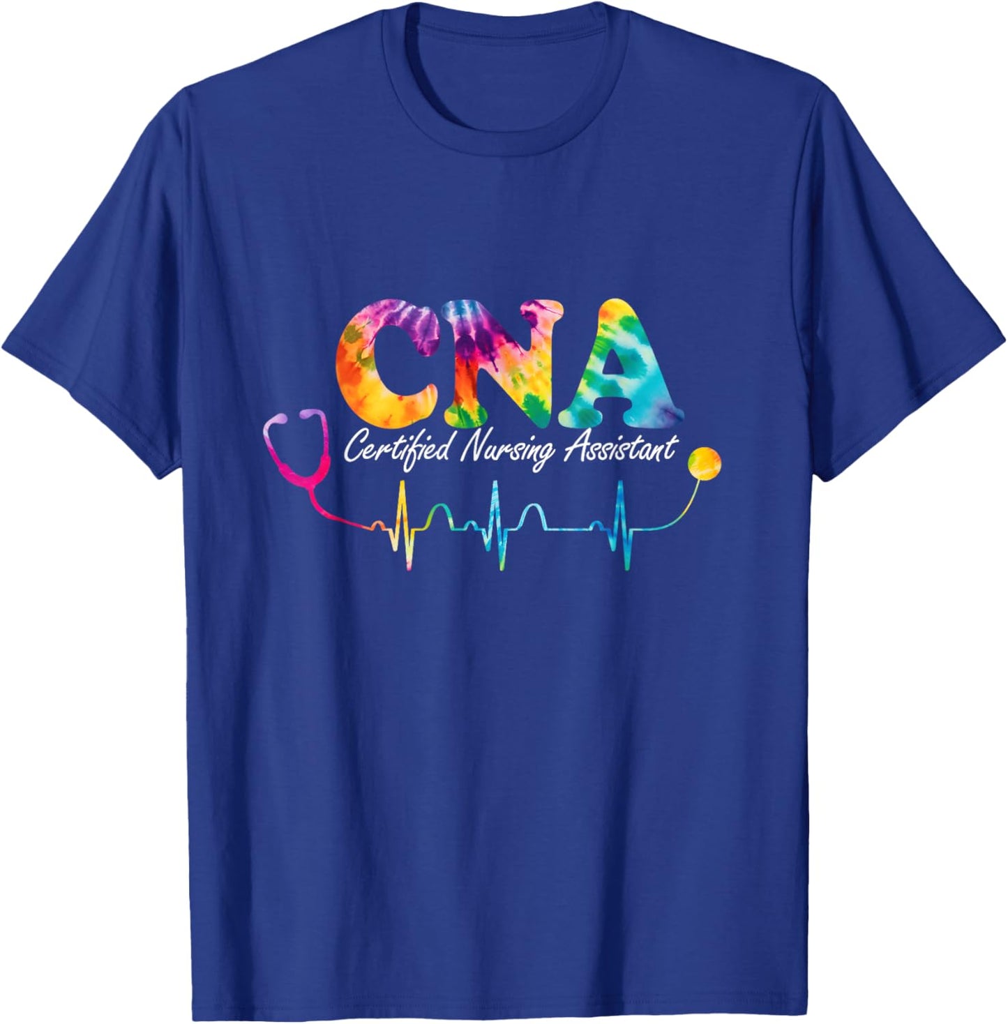 Certified Nursing Assistant Tie Dye CNA Nurse T-Shirt - T-Shirt | Royal