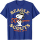 Peanuts - Snoopy Beagle Scouts 50 Year Badge T-Shirt - T-Shirt | Royal