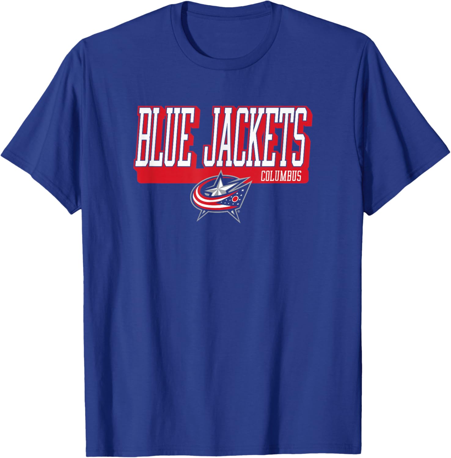 Columbus Blue Jackets Faceoff Navy Officially Licensed T-Shirt - T-Shirt | Royal