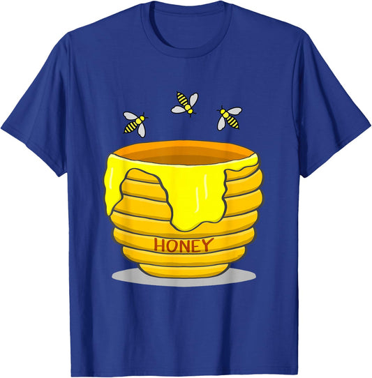 Honey Pot With Honey Bees Sweet Gift T-Shirt - T-Shirt | Royal