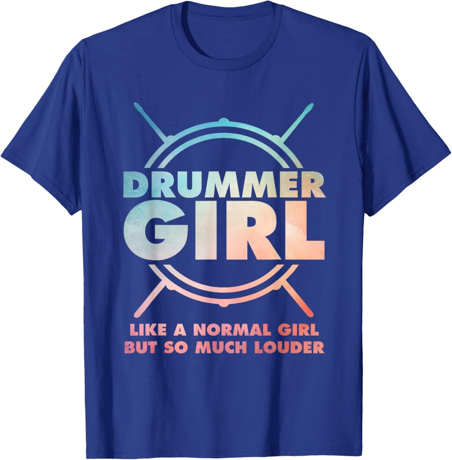 Best Drummer Girl Art Drumming Percussion Drumsd T-Shirt - T-Shirt | Royal