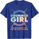 Best Drummer Girl Art Drumming Percussion Drumsd T-Shirt - T-Shirt | Royal