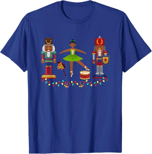 Funny African American Nutcracker Christmas Ballet Dancer T-Shirt - T-Shirt | Royal