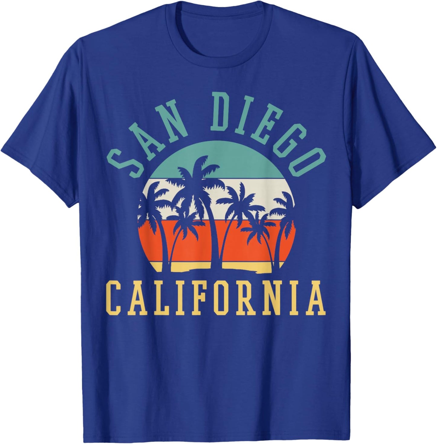 San Diego California Summer Vacation Retro T-Shirt - T-Shirt | Royal