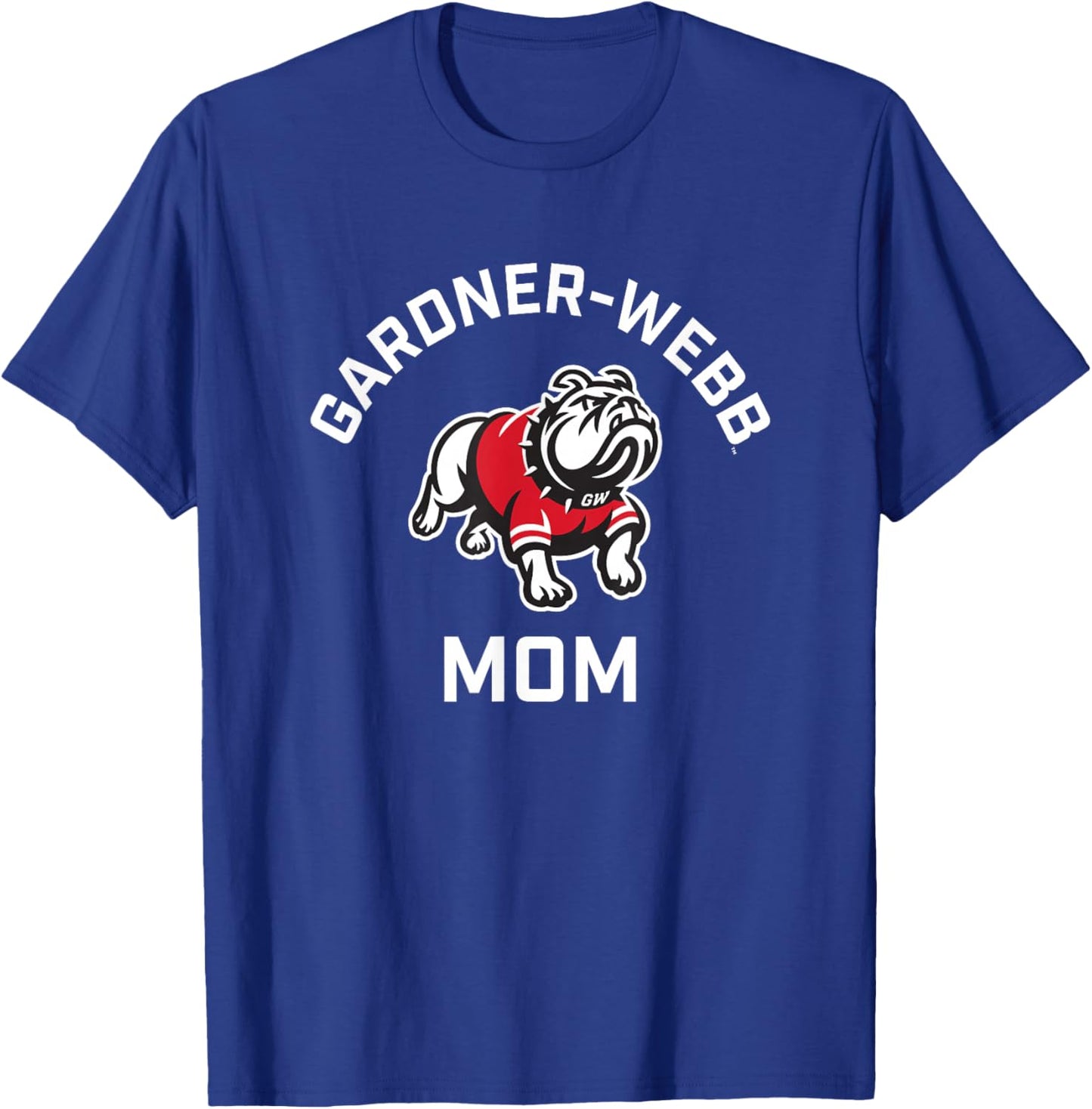 Gardner-Webb University GWU Bulldogs Arched Mom T-Shirt - T-Shirt | Royal