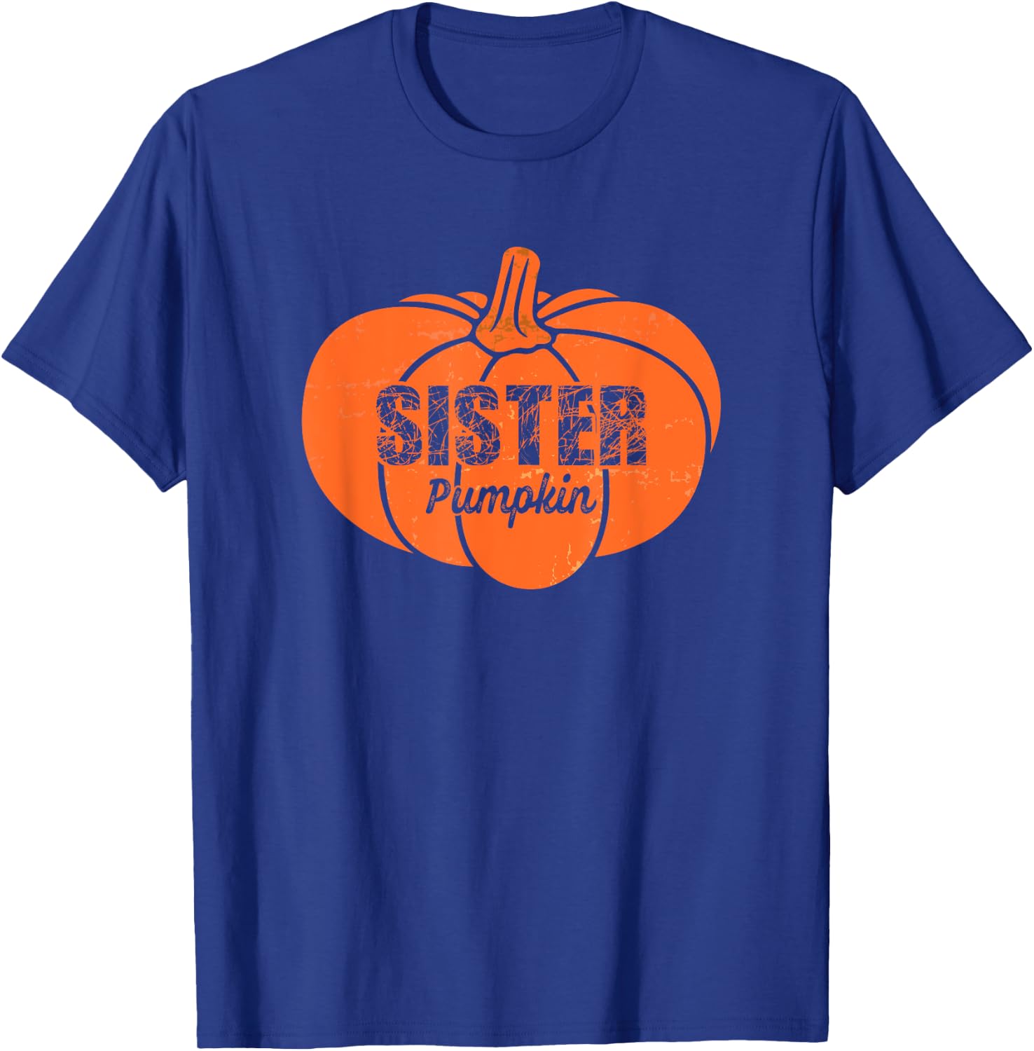 Sister Pumpkin Matching Family Halloween Thanksgiving Group T-Shirt - T-Shirt | Royal
