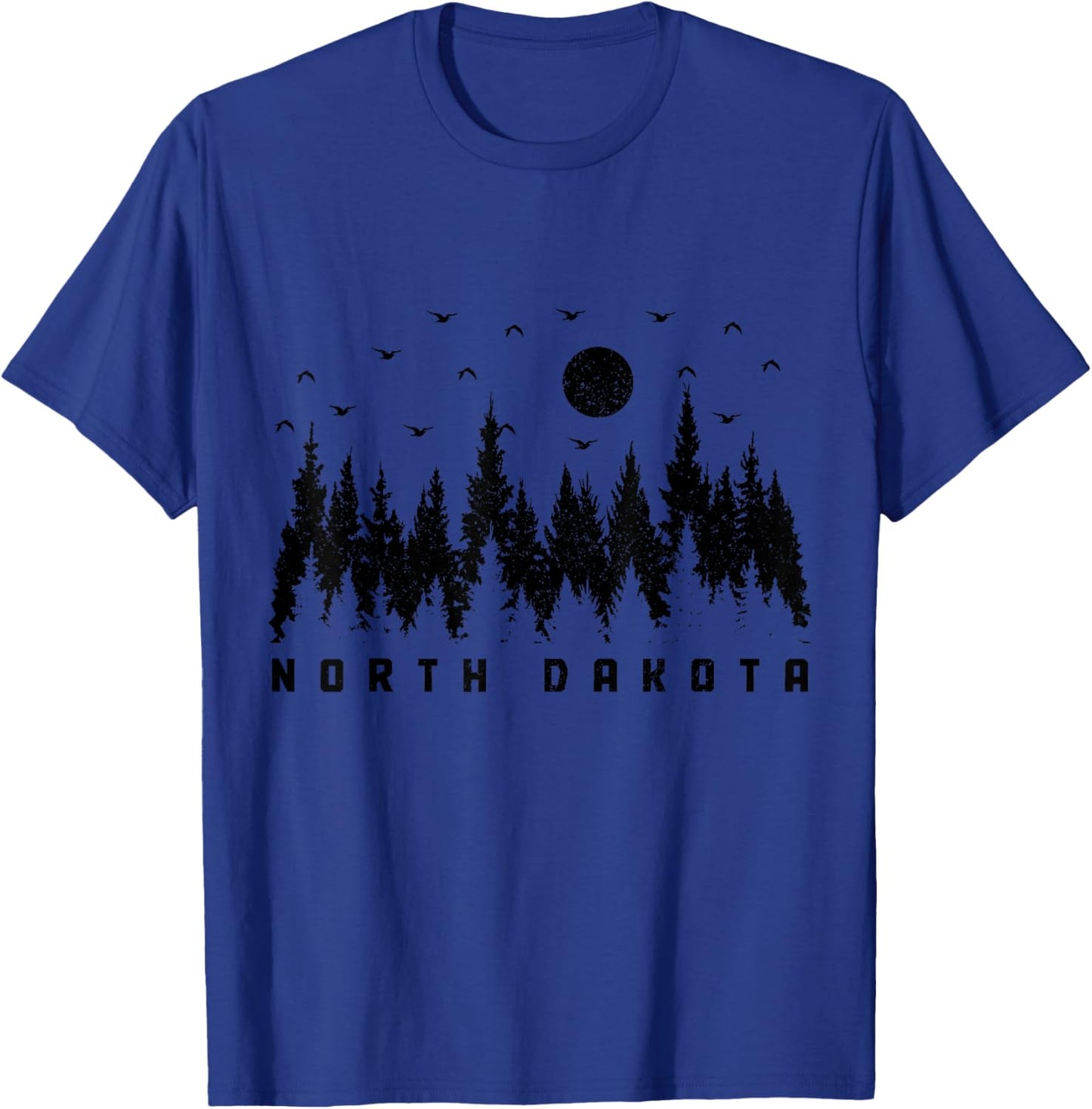 North Dakota Nature Lover Forest Hiking T-Shirt - T-Shirt | Royal