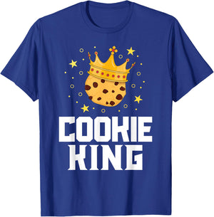 Cookie King Cute Chocolate Chip Foodie Gift Kids Boys Men T-Shirt - T-Shirt | Royal