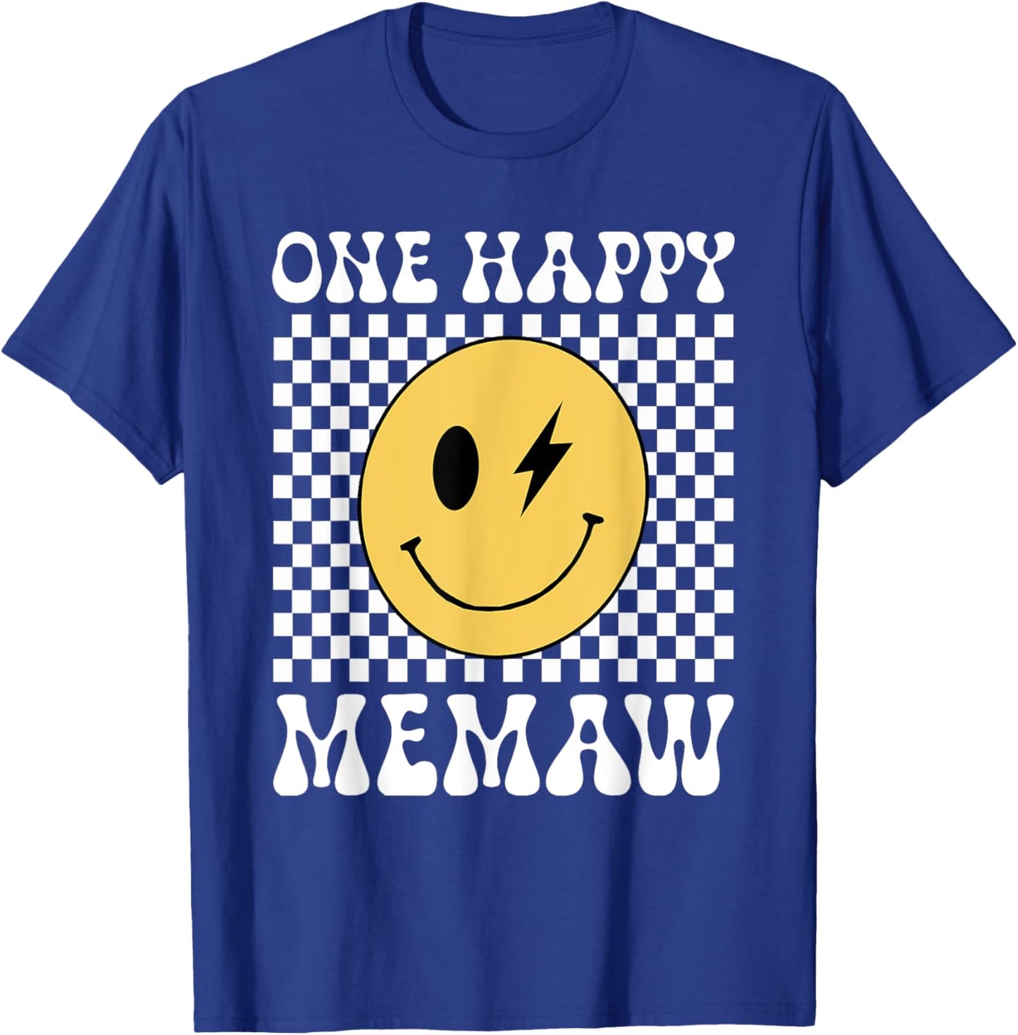Groovy Memaw One Happy Dude Birthday Family Matching T-Shirt - T-Shirt | Royal