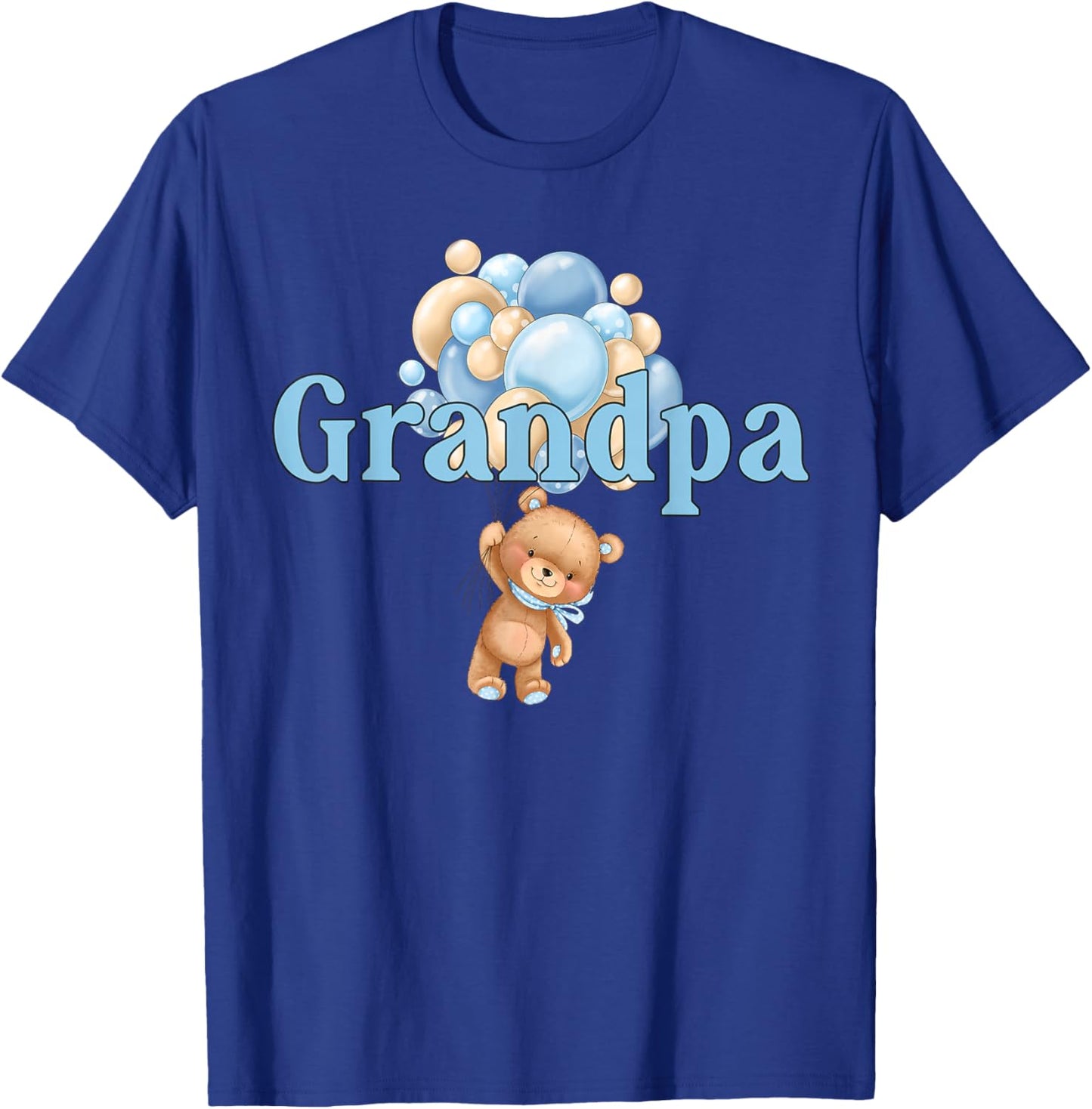 Grandpa Teddy Bear 1st Birthday Boy Family Matching T-Shirt - T-Shirt | Royal