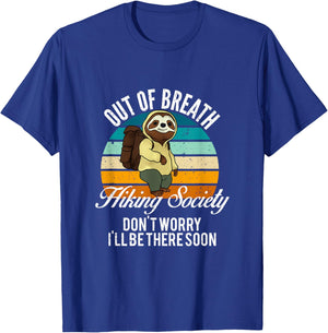 Out Of Breath Hiking Society T-Shirt - T-Shirt | Royal