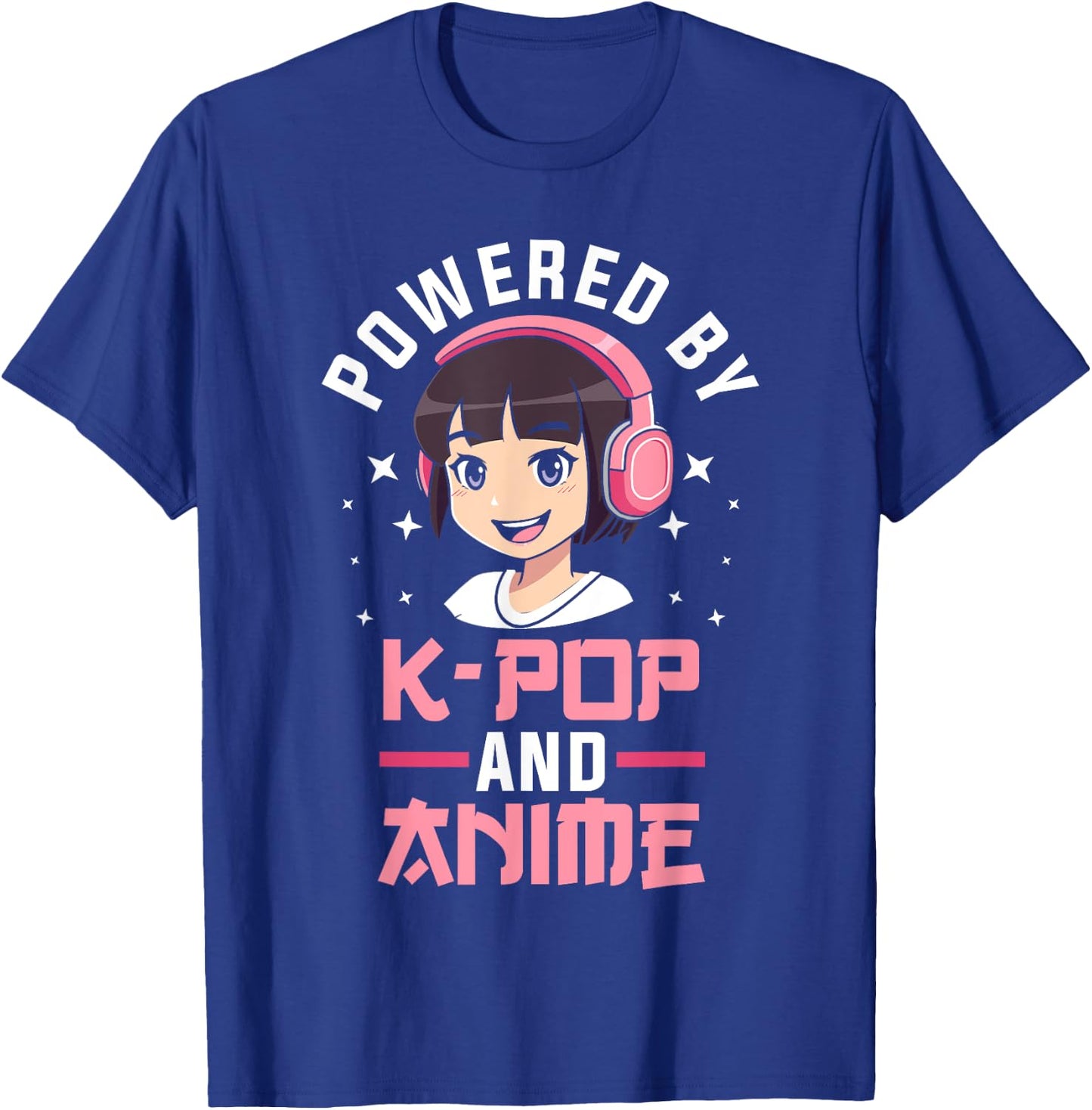 Powered by K-pop and Anime Kpop Merch Merchandise Gift T-Shirt - T-Shirt | Royal