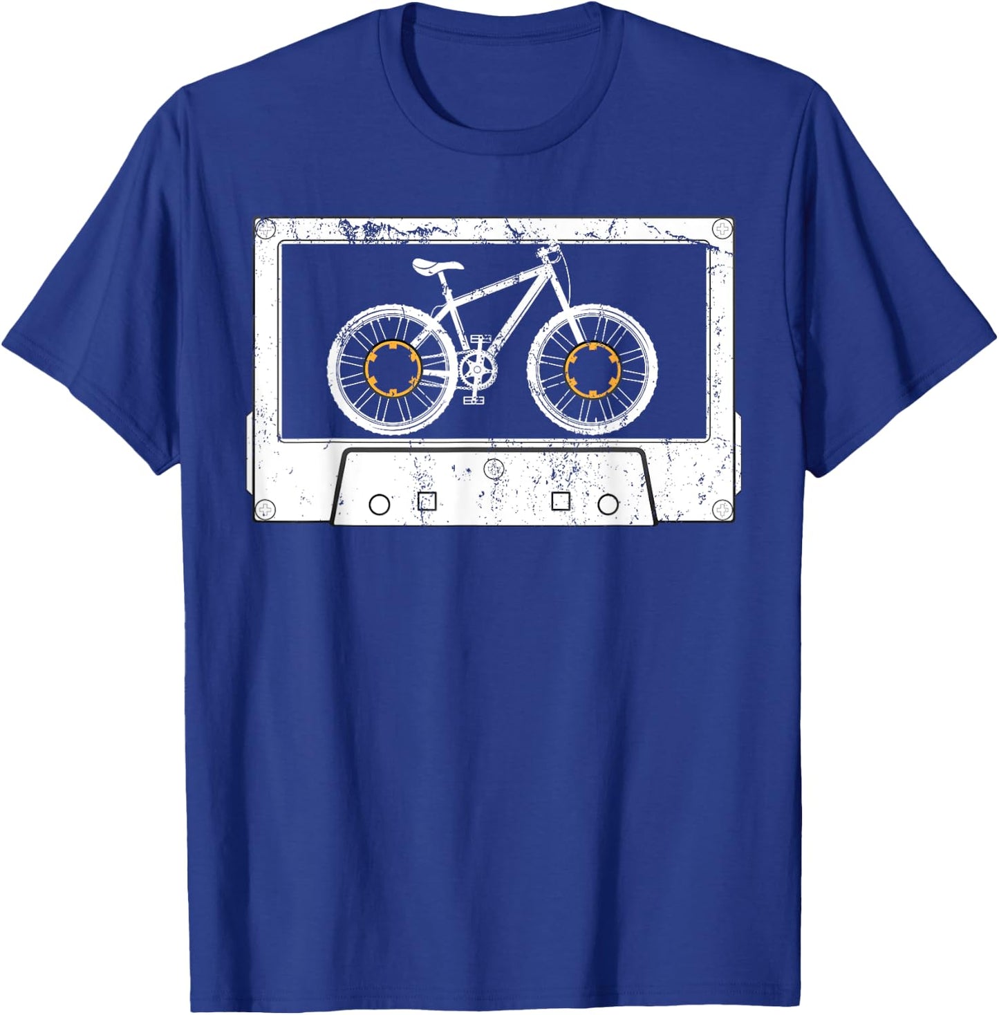 Cycling Sport Cyclist Gift Retro Cassette Biking Bicycle T-Shirt - T-Shirt | Royal