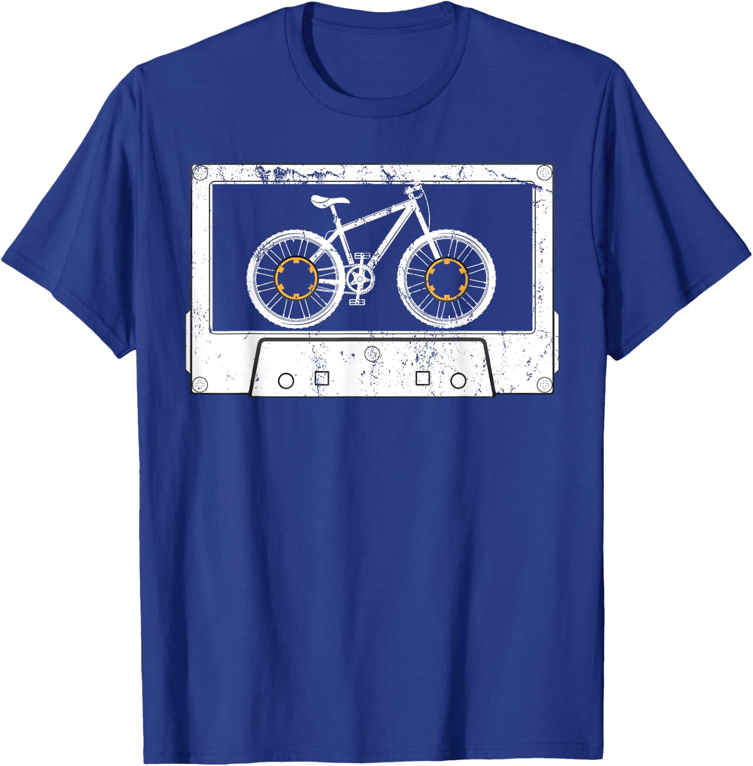 Cycling Sport Cyclist Gift Retro Cassette Biking Bicycle T-Shirt - T-Shirt | Royal