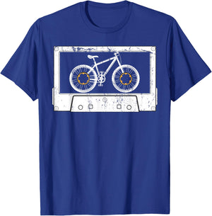 Cycling Sport Cyclist Gift Retro Cassette Biking Bicycle T-Shirt - T-Shirt | Royal