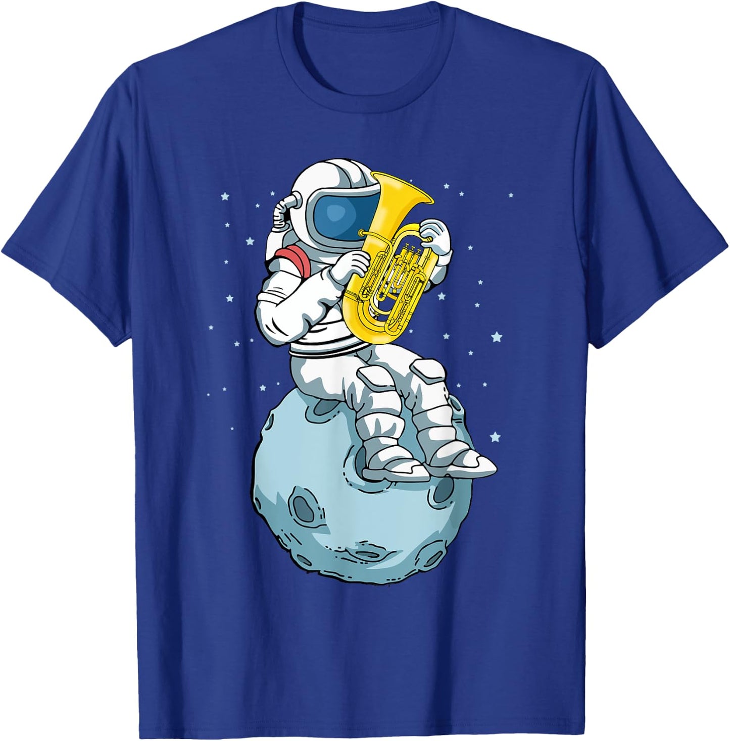 Astronaut Tuba Player Music Lover Kids Big Band Tuba T-Shirt - T-Shirt | Royal