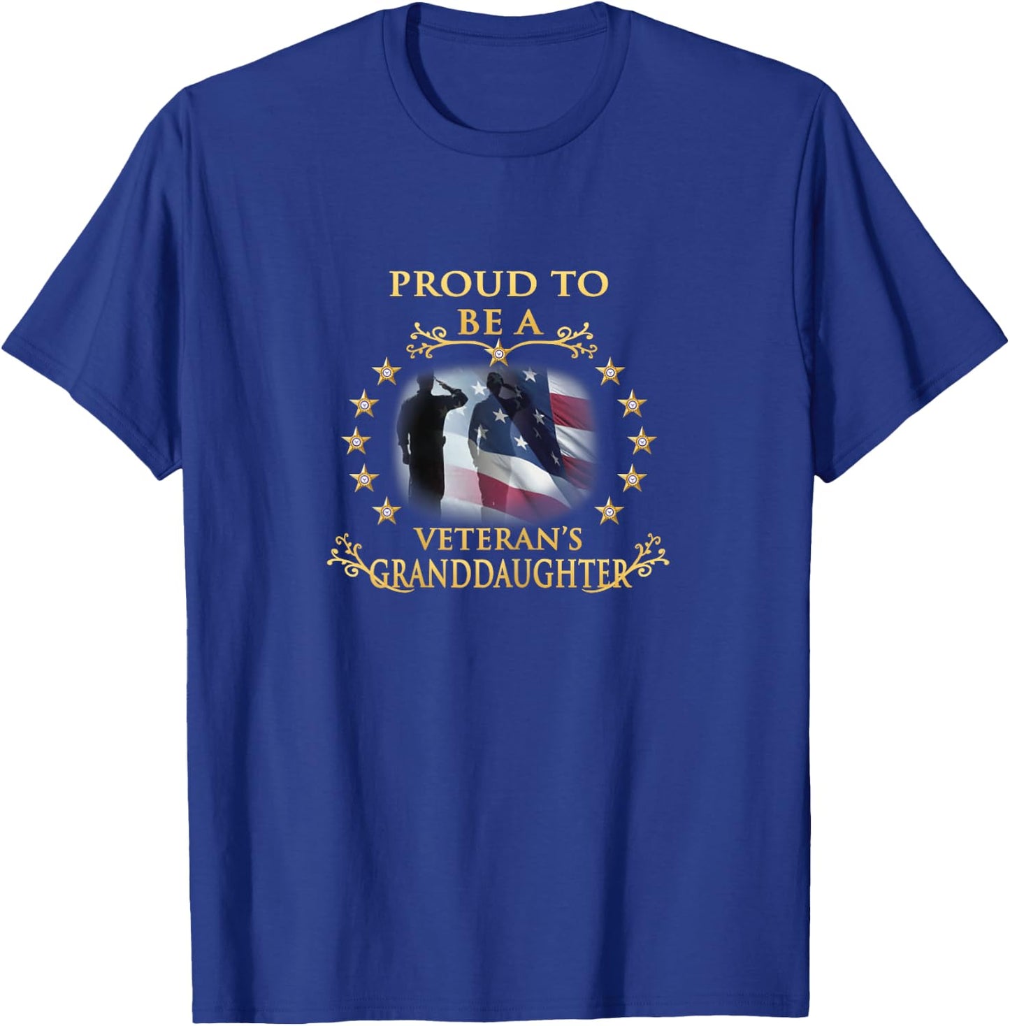 Thank You Veterans Proud Veteran Granddaughter T-Shirt - T-Shirt | Royal
