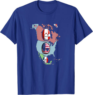 Countryballs north america countries T-Shirt - T-Shirt | Royal