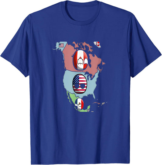 Countryballs north america countries T-Shirt - T-Shirt | Royal