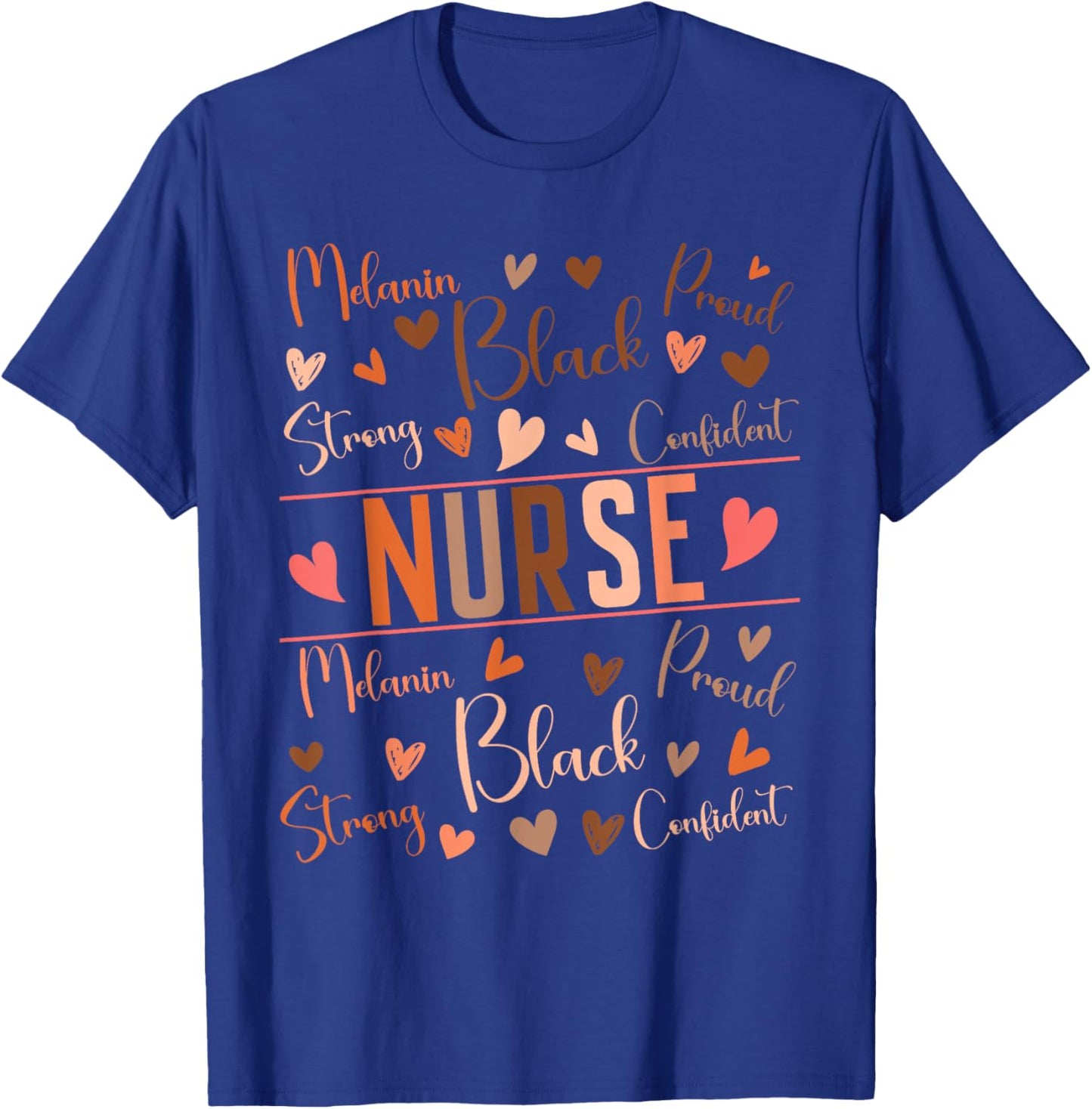 Nurse Black History Month African American Nursing Scrub T-Shirt - T-Shirt | Royal
