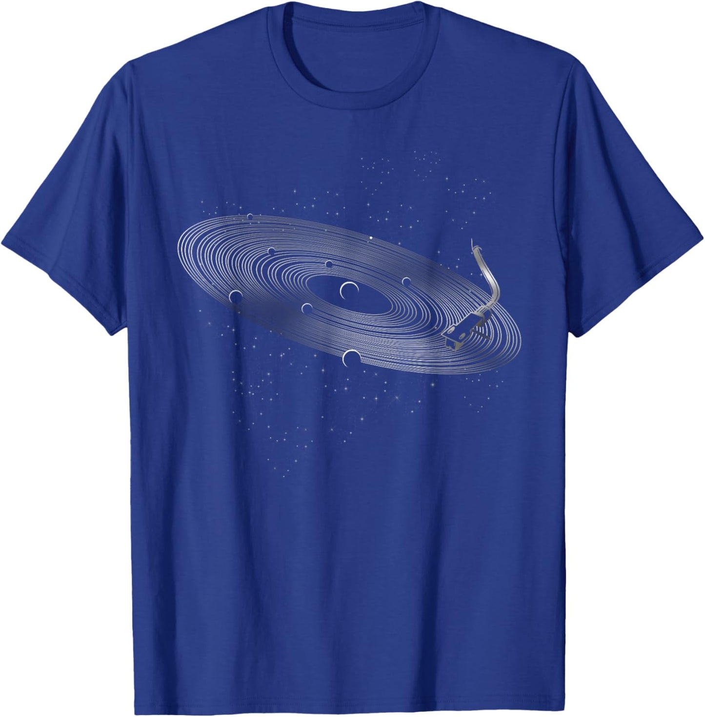 Space DJ Outer Space Turntable EDM Vinyl Record Player T-Shirt - T-Shirt | Royal