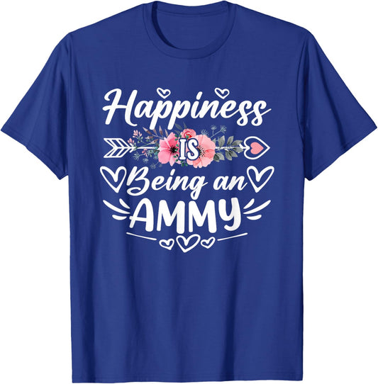 Happiness Is Being An Ammy Funny Grandma Mother's Day T-Shirt - T-Shirt | Royal